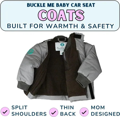 Miniatura 3 de Buckle Me Baby Coats Chaqueta de invierno de asiento de coche más seguro de cierre rápido para niño o niña, como se ve en Shark Tank