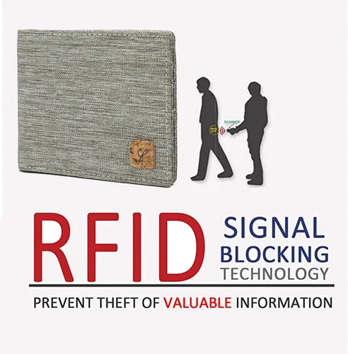 Miniatura 4 de Cartera de tela minimalista con bloqueo RFID, Minimalista