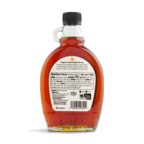 Miniatura 4 de 365 by Whole Foods Market - Jarabe de arce orgánico grado A oscuro, 12 fl. Oz