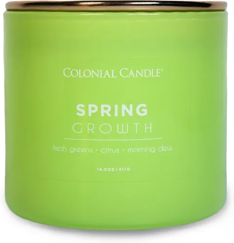 Miniatura 27 de Colonial Candle Winter Woods - Vela perfumada en frasco, colección Pop of Color, 3 mechas, verde, 14.5 onzas, hasta 60 horas de combustión