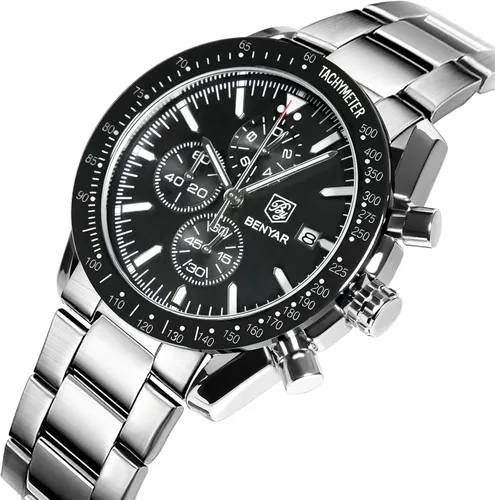 Miniatura 7 de BY BENYAR Reloj de pulsera para hombre Tienda analógico, relojes para hombre, negocios, trabajo, impermeable, cronógrafo, para hombre, moda