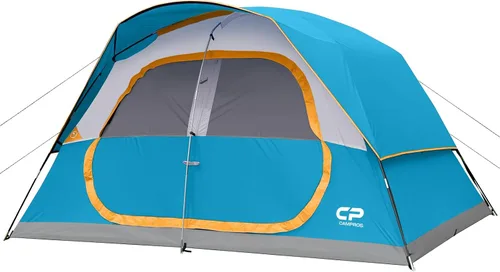 Miniatura 20 de CAMPROS CP Upgraded 6/8 Person Camping Tents, Waterproof Windproof Family Tent with Larger Mesh Windows & Door, Double Layer, Easy Set Up, gris