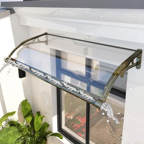 Toldo para ventana, toldos de aluminio con fregadero, toldo de patio al aire libre, toldo de patio al aire libre, hoja hueca de protección contra la