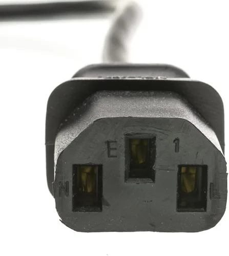 Miniatura 2 de CableWholesale Cable de extensión de alimentación para computadora/monitor, enchufe C13 hembra a C14 macho, 3 pines, 18 AWG, SVT, 10 amperios, cable