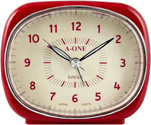 Miniatura 6 de Reloj despertador silencioso cuadrado redondo – Diseño híbrido único, sin tictac, funciona con pilas, perfecto para decoración de dormitorio