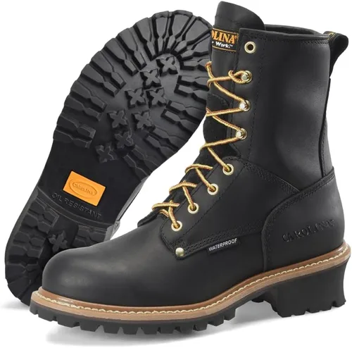Miniatura 8 de Carolina - Botas estilo leñador para hombre (20 cm). Marrón