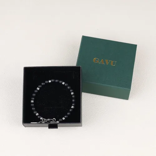 Miniatura 7 de GAVU Men's Stainless Steel Beaded Bracelet