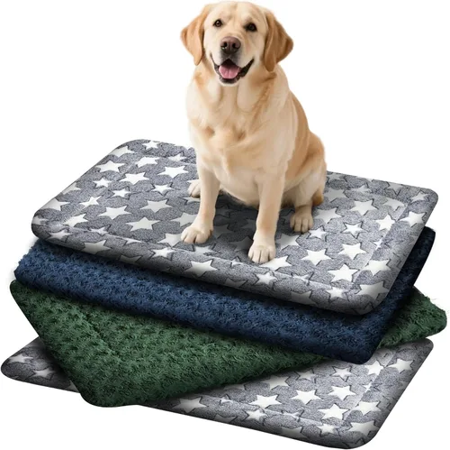 Miniatura 25 de Cama para Perros Lavable de Felpa Ortopédica para Exteriores, Alfombrilla para Jaula con Fondo Antideslizante, Almohadilla Suave de Lujo