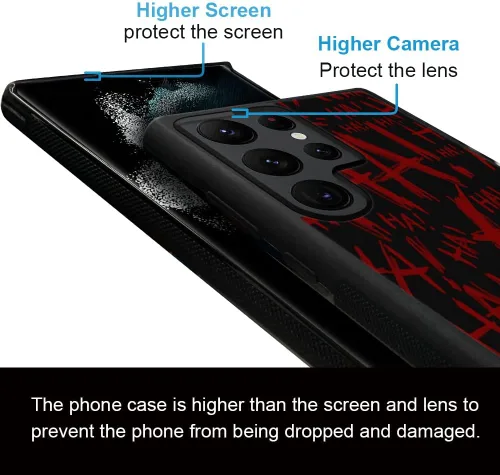 Miniatura 3 de Funda compatible con Samsung Galaxy S23 Ultra, Joker Laughter - Funda protectora de goma de silicona suave antideslizante y a prueba de golpes