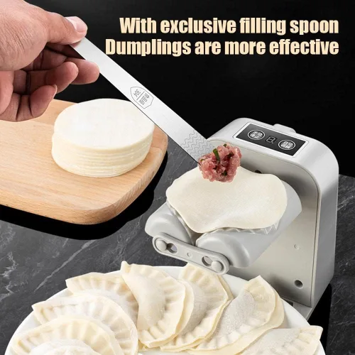 Miniatura 4 de Nueva máquina automática para hacer albóndigas fáciles 2023, máquina de prensa de ravioles chinos Wonton Empanada, máquina de moldes para hacer