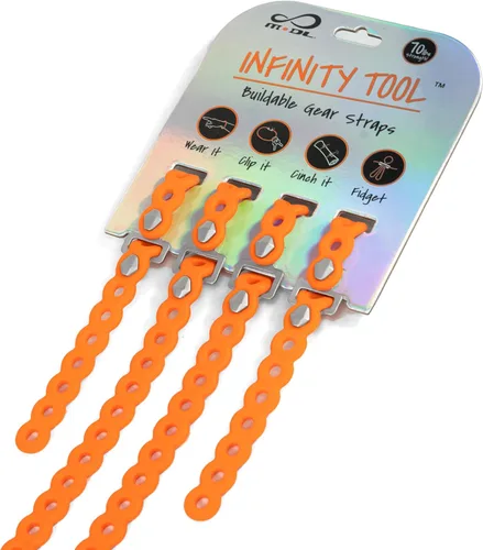 Miniatura 10 de MODL Infinity Tool 2.0 Correas modulares (paquete de 4) - Multiherramienta flexible, correa de engranaje, dispositivo portátil para aventuras al
