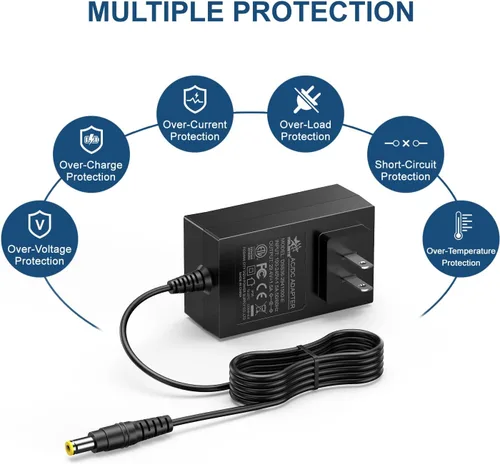Miniatura 4 de Cargador de batería de litio de 29.4V, 100V-240V a 24V 1A AC/DC adaptador de fuente de alimentación conmutada con 5525 enchufes para la mayoría
