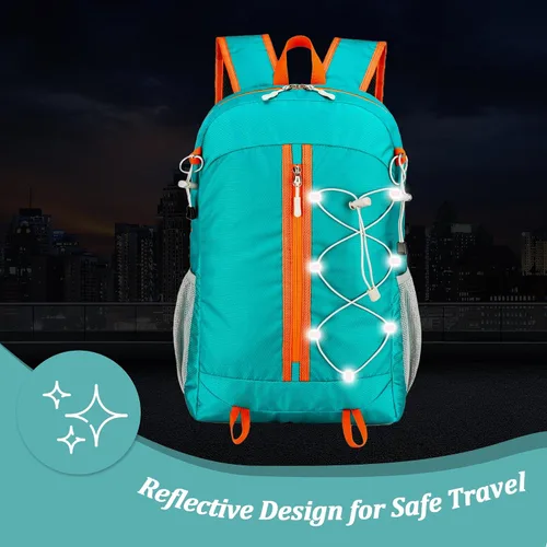 Miniatura 4 de Mochila plegable ultraligera resistente al agua para viajes, campamento al aire libre, 25L, 5