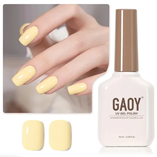 Miniatura 46 de GAOY - Esmalte de uñas de gel marrón, 16ml de esmalte de gel para quitar por remojo, curado con luz UV para arte de uñas, manicura DIY en casa, 2088