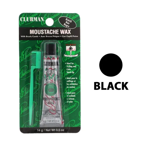 Miniatura 2 de Clubman Paquete colgante de cera para bigote negro 0.5 oz x 3 paquetes