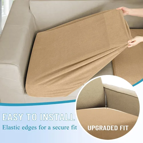 Miniatura 6 de HDCAXKJ - Fundas impermeables para cojín de sofá modular, fundas elásticas para cojín de sofá de esquina, fundas protectoras de muebles de jacquard