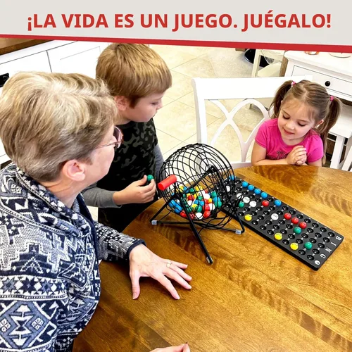 Miniatura 6 de MR CHIPS Juego de bingo profesional de 11 pulgadas de alto con jaula de acero, bolas eternas de 7/8 pulgadas, tablero maestro para bolas, color 3