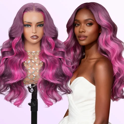 Miniatura 8 de Peluca de cabello sintético rubio de 13 x 6, con encaje frontal, sin pegamento, ondulado, rubio prearrancado, encaje transparente HD, transpirable