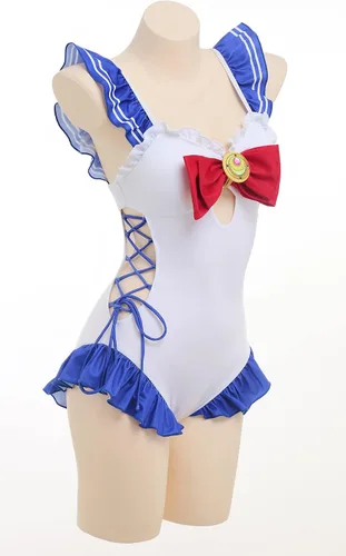 Miniatura 3 de haikyuu Traje de baño de una pieza para mujer, estilo anime, traje de baño japonés