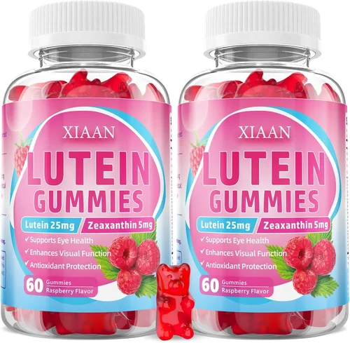 Miniatura 9 de Suplementos de luteína y zeaxantina, gomitas de luteína con zeaxantina, vitaminas A, C, E, arándano, astaxantina para la salud visual y fatiga
