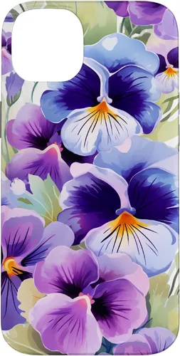 Miniatura 15 de Pansy Flower Pattern Floral Case for iPhone 17