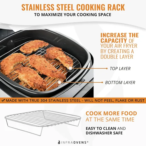 Miniatura 3 de Estante de accesorios para freidora de aire compatible con Chefman, Cosori, Gourmia, Instant Pot, Gowise, Paula Deen, Kalorik, Power XL, PowerXL