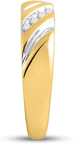 Miniatura 5 de Jewels By Lux Conjunto de boda a juego de oro amarillo de 10 quilates para él y ella 15 Cttw