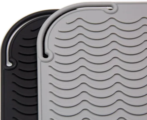 Miniatura 8 de ANGENIL Plancha plana de viaje para alisar el cabello, alfombrilla de calor grande para rizador, alfombrilla de silicona resistente al calor