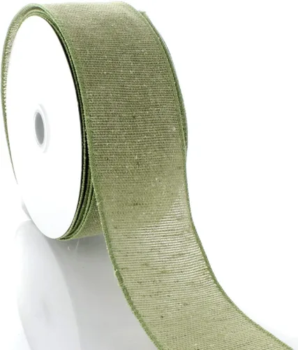Miniatura 3 de Ribbon Traditions 815 - Cinta de arpillera con cable de 2.5 pulgadas, color crema, 10 yardas
