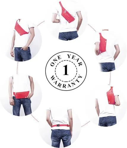 Miniatura 18 de Bolsa de cintura ultrafino con ranuras c/visualización para tarjeta de crédito, para deportes, aire libre, correr, caminar, viajes.