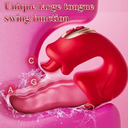 Miniatura 3 de Vibrador para Adultos, Juguetes Sexuales para Mujeres, Potente Vibrador de Lengua con Péndulo y Dildo de Empuje Controlado por APP con 10 Modos