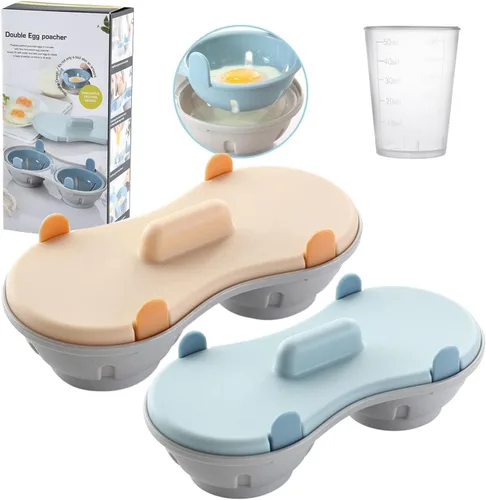 Miniatura 8 de Huevo escalfador para microondas, vapor de huevo con taza medidora, lavavajillas, máquina de huevos escalfados, utensilios de cocina