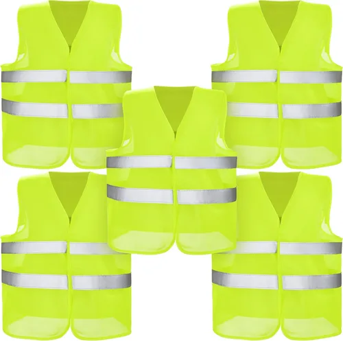 Miniatura 11 de JaGely Chaleco de seguridad de alta visibilidad, chaleco de seguridad de malla reflectante a granel para hombres y mujeres, trabajo, ciclismo