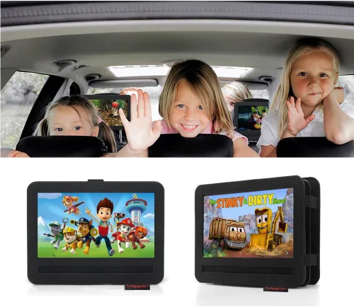 Miniatura 6 de Soporte para reposacabezas del asiento trasero del coche para reproductor de DVD portátil, para reproductores giratorios y abatibles de 10 pulgadas
