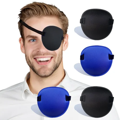 4 parches para los ojos, parches para los ojos súper suaves, parche médico ajustable 3D para adultos y niños, parches para ojos perezosos para ojos