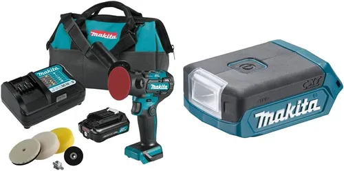 Miniatura 10 de Makita VP01R1 12V max CXT® Litio-Ion Brushless 3" Pulidor / Kit de lijadora de 2" (2.0Ah)
