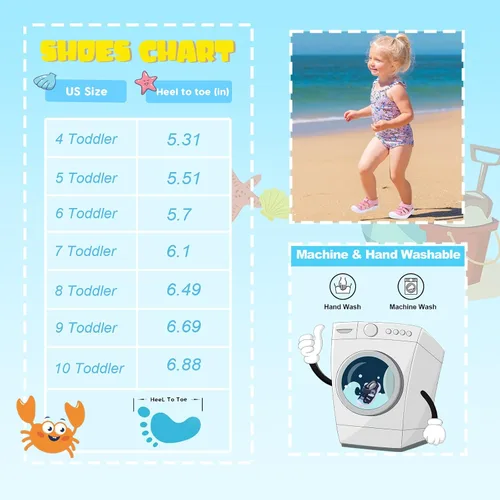 Miniatura 6 de JOINFREE Zapatos de agua transpirables Qucik para niños y niñas, zapatos de agua secos, sandalias deportivas de playa, ligeras, descalzas y flexibles