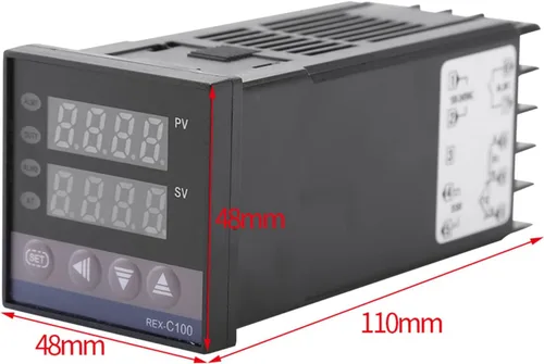 Miniatura 2 de Kit de controlador de temperatura PID LED REX-C100 con 40A SSR K Tipo Sensor de sonda AC 110V-240V 32.0 °F~2,372.0 °F Función de alarma para equipos
