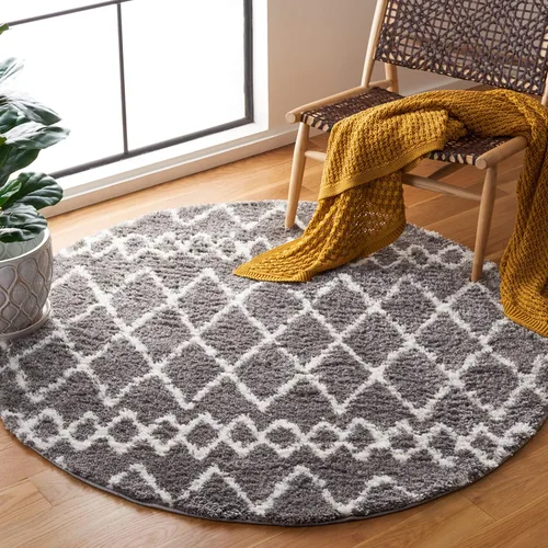 Miniatura 42 de SAFAVIEH Berber Shag Collection BER165C - Alfombra marroquí que no desprende pelusa, felpa de 1.25 pulgadas de grosor, para sala de estar