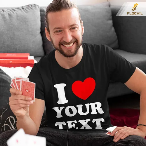 Miniatura 5 de Camisa personalizada con foto personalizada con texto en inglés "I Heart My Girl", regalo para ella, pareja, novia