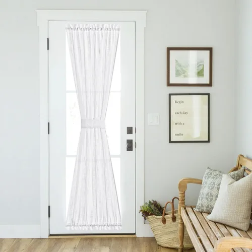 Miniatura 81 de NICETOWN - Cortinas transparentes para puerta de ventana, tratamiento de ventana lateral para puertas estrechas de vidrio/cocina/puerta delantera