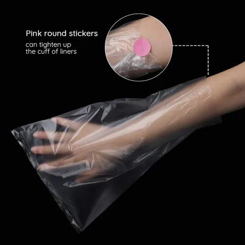 Miniatura 4 de Segbeauty Bolsas de cera de parafina para manos y pies, 200 forros de cera de parafina de plástico, calcetines y guantes de repuesto de cera de baño