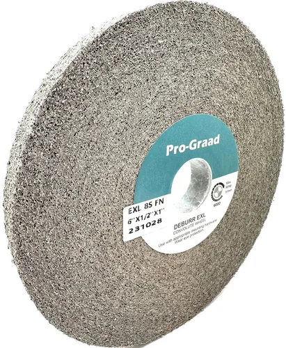 Miniatura 18 de EXL Rueda de Desbarbado - 6" x 1" x 1" 8S Fino - Carburo de Silicio - Rueda para Desbarbado, Acabado y Pulido de Metal - Convoluta - 09549-1 Pack