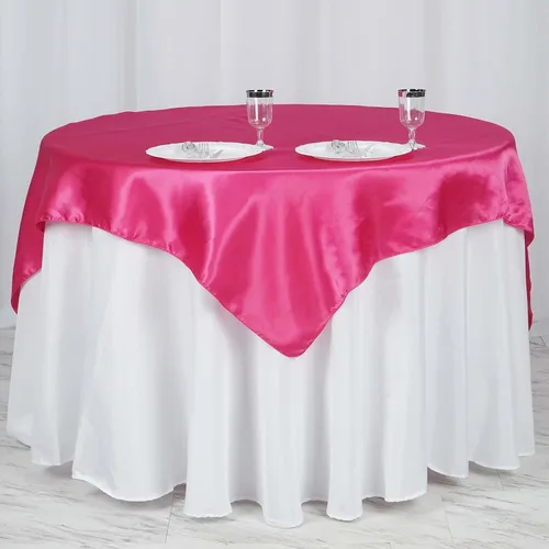Miniatura 44 de Efavormart Paquete de 5 Sobremanteles Cuadrados de Satén de 60" para Decoraciones de Mesa de Bodas, Catering y Fiestas, Cubierta de Mantel Negro