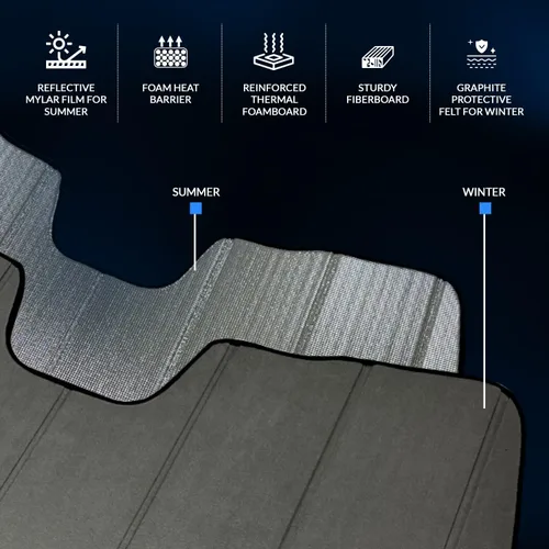 Miniatura 2 de SS-132-2 - Parasol para parabrisas delantero de automóvil compatible con Honda Civic Sedan 2016-2020 de 4 puertas, protector solar estilo acordeón