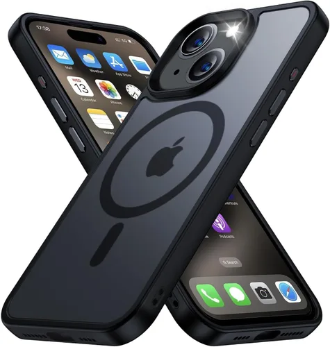 Miniatura 54 de Tigowos Magnetic Guardian - Funda diseñada para iPhone 11 Pro [probada en caídas de grado de 10 pies y compatible con MagSafe] Funda delgada Negro