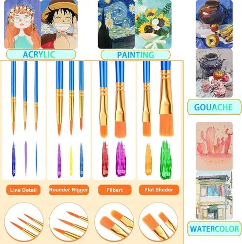 Miniatura 3 de Limpiador de pinceles mejorado, 10 pinceles de pintura, accesorios, estación de pintura para niños con drenaje y soporte para pinceles, herramienta