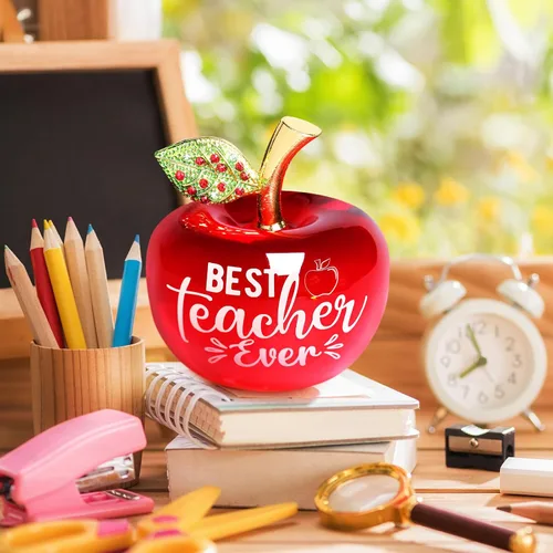 Miniatura 3 de Yookeer Regalos de agradecimiento para profesores, pisapapeles acrílico de manzana de 3 pulgadas, el mejor regalo para profesores, regalo