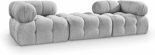 Miniatura 26 de Meridian Furniture 611Cream-S68A Colección Ames Moderno Sofá modular contemporáneo con tela de boucle color crema, modular para crear