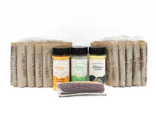 Amish Country Popcorn Palomitas de maíz para microondas a la antigua, sin OMG, sin gluten, aptas para microondas y Kosher (paquete de regalo de